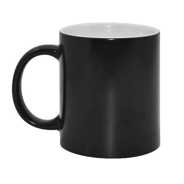 TAZA MAGICA NEGRO MATE 