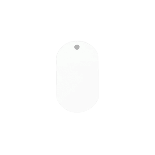 DOG TAG ALUMINIO BLANCO  (10 PZAS)