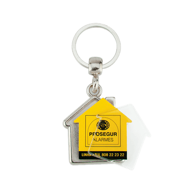 LLAVERO METALICO MY-ND 2 CARAS CN FORMA DE CASITA 100 PZ