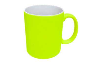 TAZA AMARILLO FLUORESCENTE  11OZ (B11WEH)