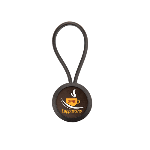 LLAVERO CON LAZO NEGRO MONTADO + LUPA 100 PZ