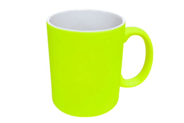 TAZA AMARILLO FLUORESCENTE  11OZ (B11WEH)